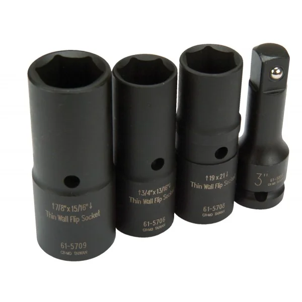1/2IN DR DEEP THIN WALL FLIP SOCKET SET