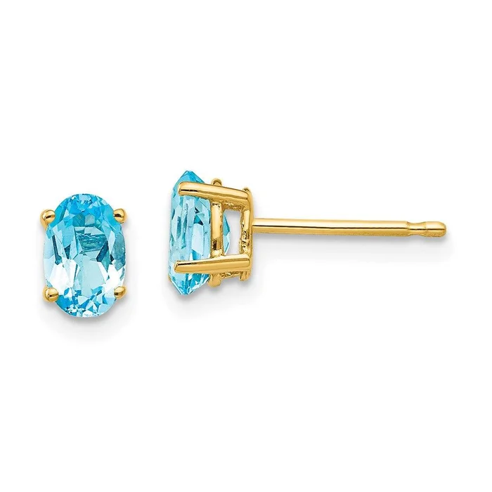 14k 6×4 Oval Earring Mountings No Stones Included No Backs