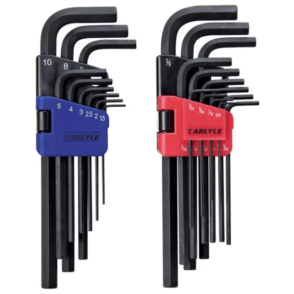 22 PC LONG HEX KEY SET SAE METRIC