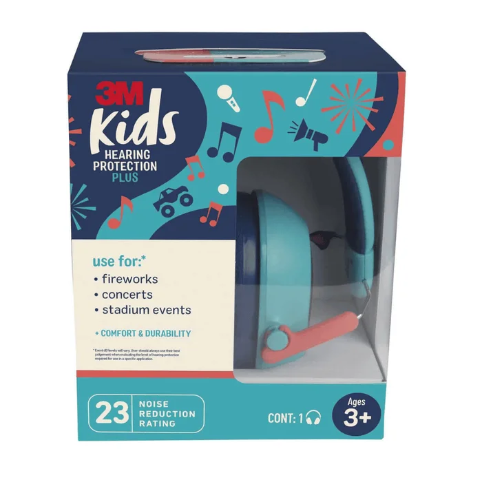 3M 23 dB Kids Ear Muffs Teal 1 pk