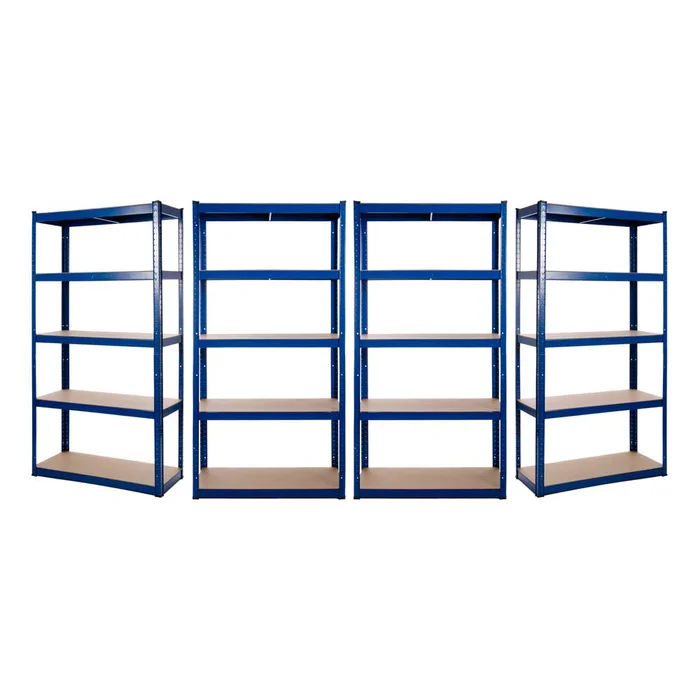 4 x Powder Coated Garage Shelving Unit (175KG) – Boltless