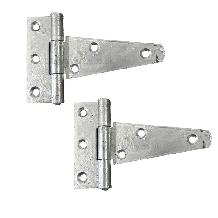 4in (100mm) Heavy Duty Galvanised Tee Hinges, pair