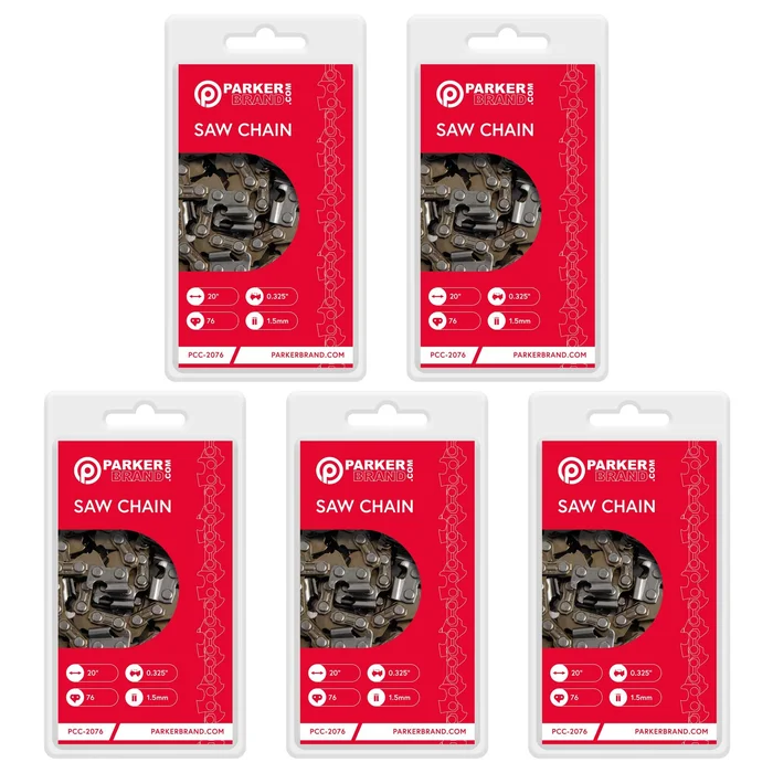 5 Pack of 20″ Chainsaw Chains – 76 Link