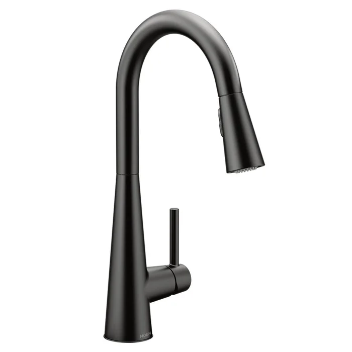 7864BL Moen Sleek Pull Down Single Handle Kitchen Faucet with Power Boost Technology and Duralock