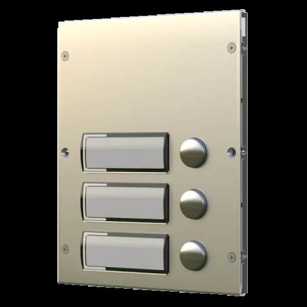 8K Series Extension Panel 3 Button – Stainless Steel
