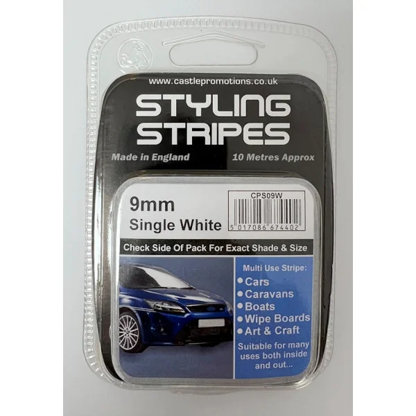 9MM SINGLE STRIPE WHITE