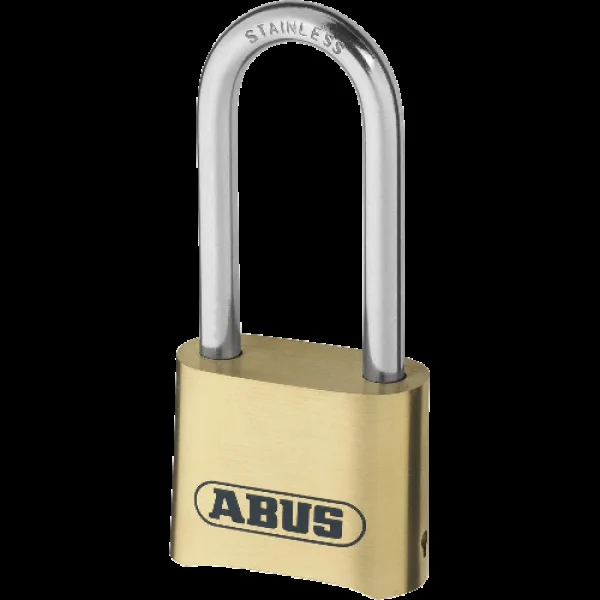 ABUS 180IB Series Brass Combination Long Shackle Padlock 53mm 180IB/50HB63 – Stainless Steel