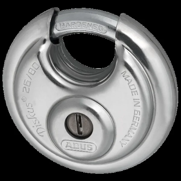 ABUS 26 Series Solid Lock Body Diskus Discus Padlock 81mm Keyed Alike RR00131 26/80 – Hardened Steel