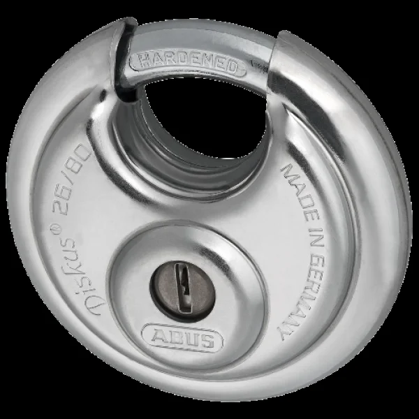 ABUS 26 Series Solid Lock Body Diskus Discus Padlock 81mm Keyed To Differ 26/80 – Hardened Steel
