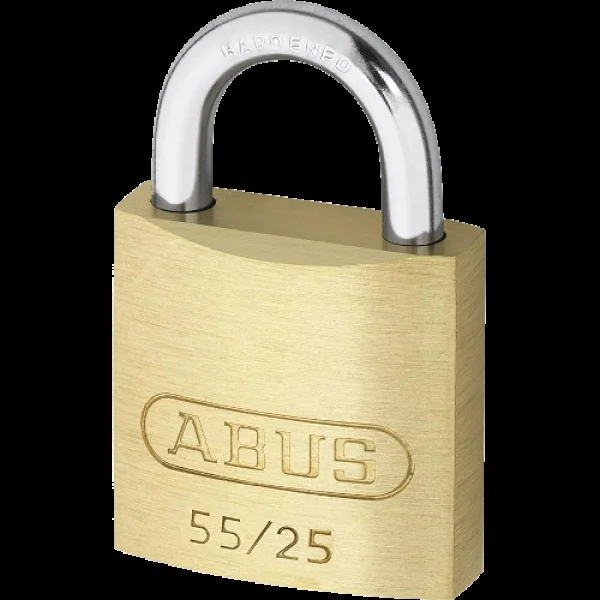 ABUS 55 Series Open Shackle Padlock 24mm Keyed Alike 5251 55/25 – Brass