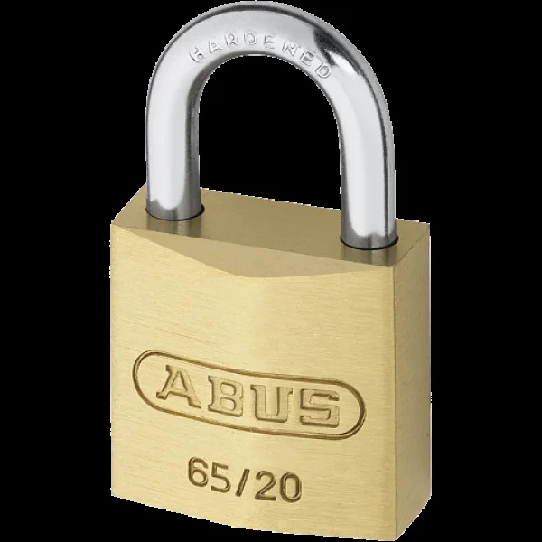 ABUS 65 Series Open Shackle Padlock 20mm Keyed Alike 6203 65/20 – Brass