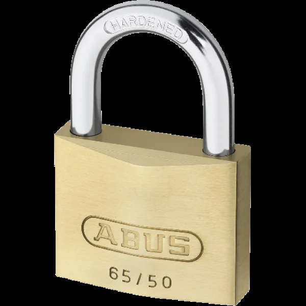 ABUS 65 Series Open Shackle Padlock 50mm MK 65501 65/50 – Brass