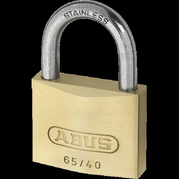 ABUS 65 Series Open Stainless Steel Shackle Padlock 40mm Keyed Alike 6404 65IB/40 – Brass