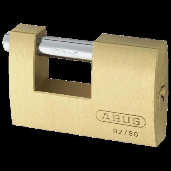 ABUS 82 Series Brass Sliding Shackle Shutter Padlock 90mm Keyed Alike 8523 82/90 – Hardened Steel