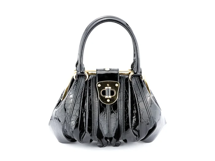 Alexander McQueen Elvie patent leather bag