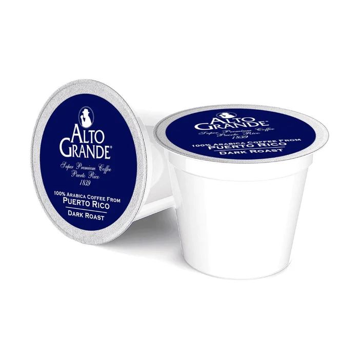 Alto Grande Ground Dark Roast Arabica Coffee Single-Serve Pods, 72 Count, Compatible with Keurig K Cup Brewers