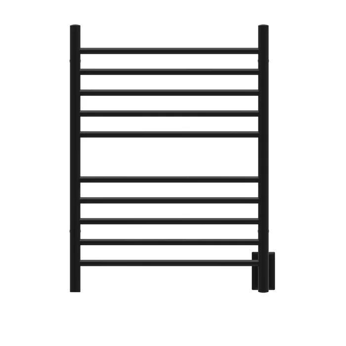Amba Products Matte Black Hardwired Wall Mount Towel Warmer 25-in x 4.75-in x 32-in