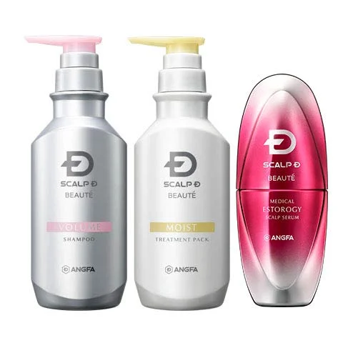 ANGFA Scalp D Beaute Mix Set Hair Growth Promotion (Women’s Shampoo & Conditioner & Hair Tonic [Estrology]) Woman’s Scalp D Medicated Shampoo [Dandruff Itching Amino Acid Non-Silicone]