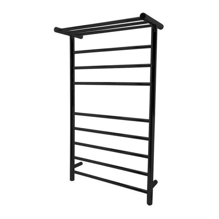 ANZZI Matte Black Plug-in Wall Mount Towel Warmer 23.75-in x 9.5-in x 39-in