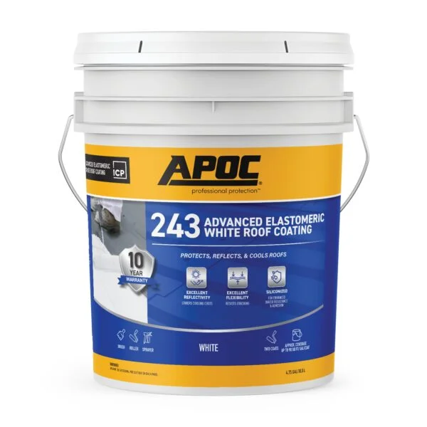 APOC 243 4.75-gallon White Elastomeric Reflective Roof Coating