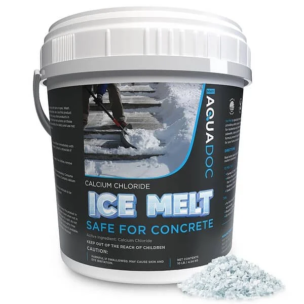 AquaDoc Ice Melt Safe for Concrete – Winter Snow Salt Alternative to melt ice, 10 Pound Pail