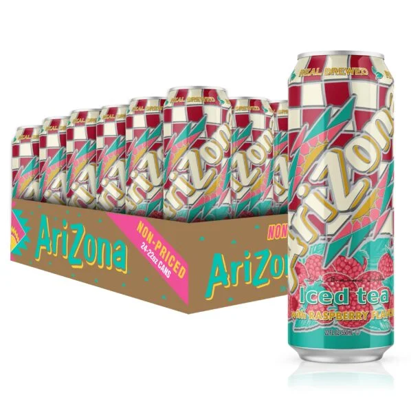 AriZona Raspberry Tea – Big Can, 22 Fl Oz (Pack of 24)