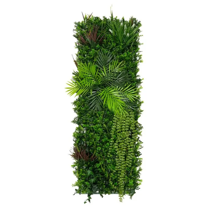 Artificial Plant Wall Panel 50 x 150cm Alina Living Foliage Greenery Tiles Indoor Outdoor Weather & UV Resistant Grass Fence Faux Hedge Privacy Backdrop Garden Home Decor Snap & Lock Fixings Included
