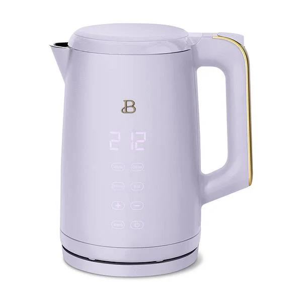 Beautiful 1.7-Liter Electric Kettle 1500 W with One-Touch Activation, Lavender by Drew Barrymore