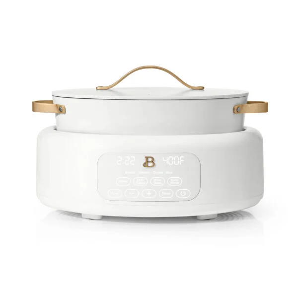 Beautiful 10 in 1 6 Qt Electric Multi-Cooker, White Icing by Drew Barrymore