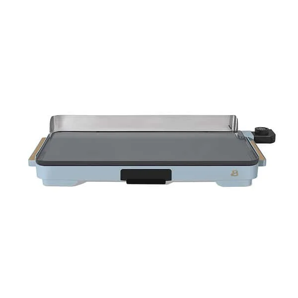 Beautiful XL Electric Griddle 12″ x 22″- Non-Stick, Cornflower Blue by Drew Barrymore