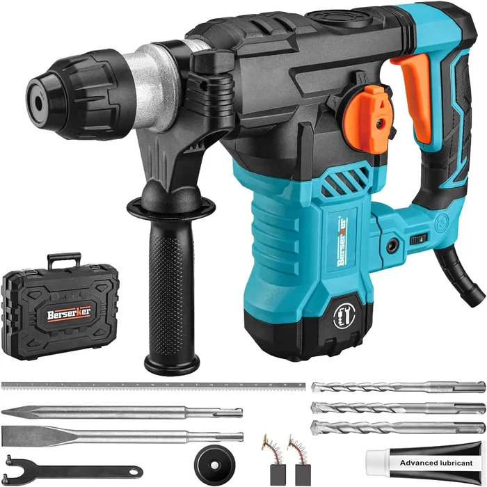 Berserker 1-1/4″ SDS-Plus Rotary Hammer Drill with Vibration Control,Safety Clutch,12.5 Amp