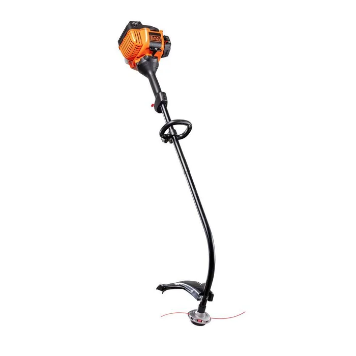 BLACK+DECKER BXGST225CS 14 in. 25 cc Gas 2-Stroke Curved Shaft String Trimmer with Fixed Line Trimmer Head