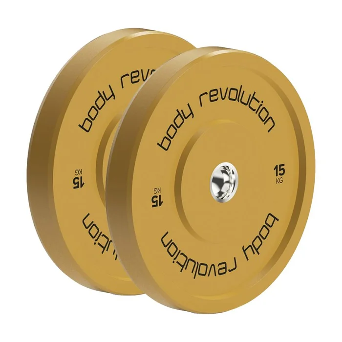 Body Revolution Olympic Bumper Plates 15kg Pair