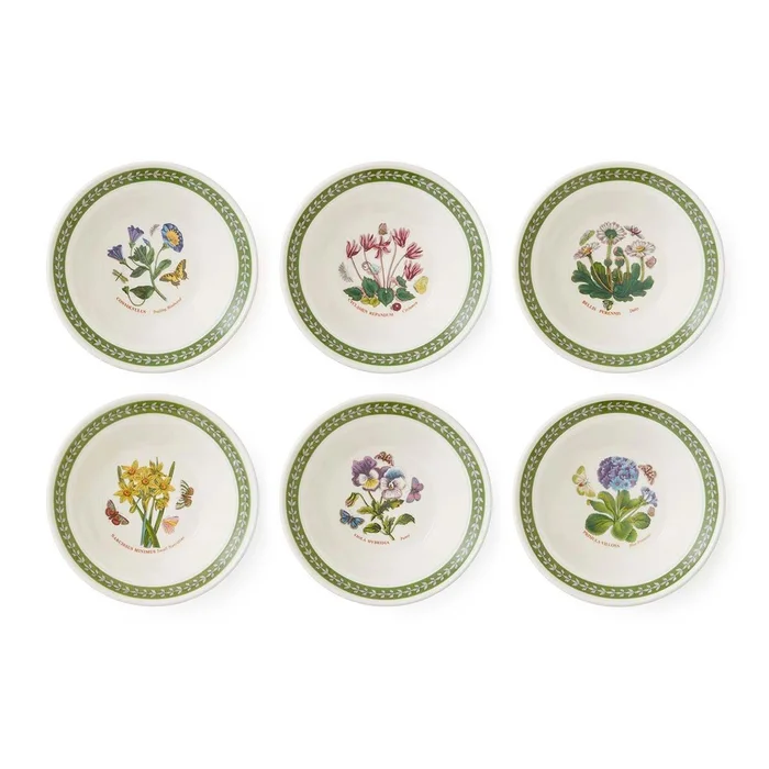 Botanic Garden Etchings Set of 6 Oatmeal Bowls