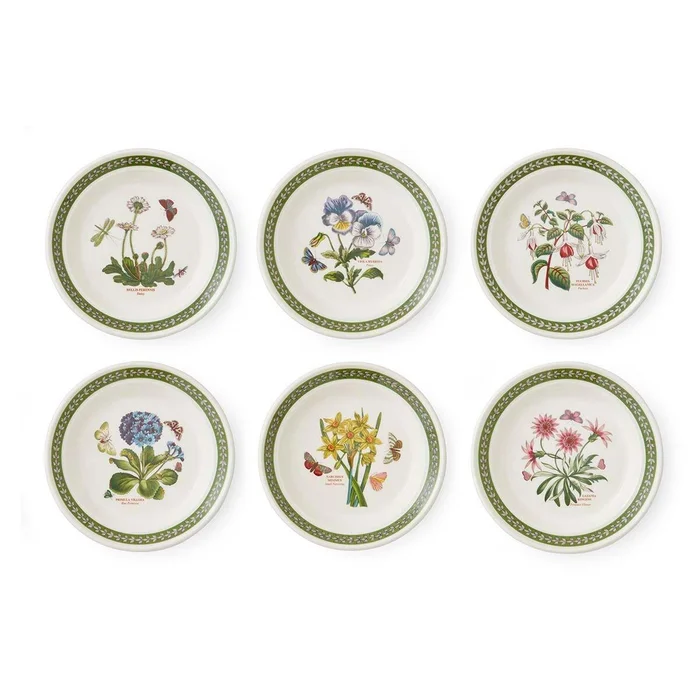 Botanic Garden Etchings, set of 6 Side Plates