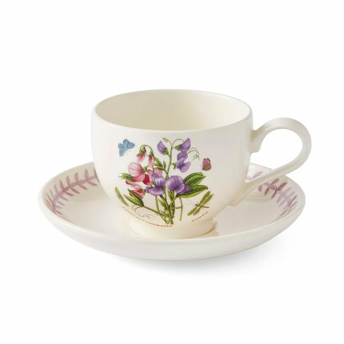 Botanic Garden Meadow Breakfast Teacup & Saucer, Sweet Pea