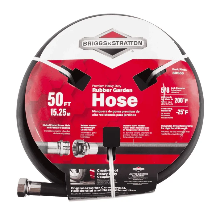 Briggs and Stratton 8BS50 50-Foot Premium Heavy-Duty Rubber Garden Hose