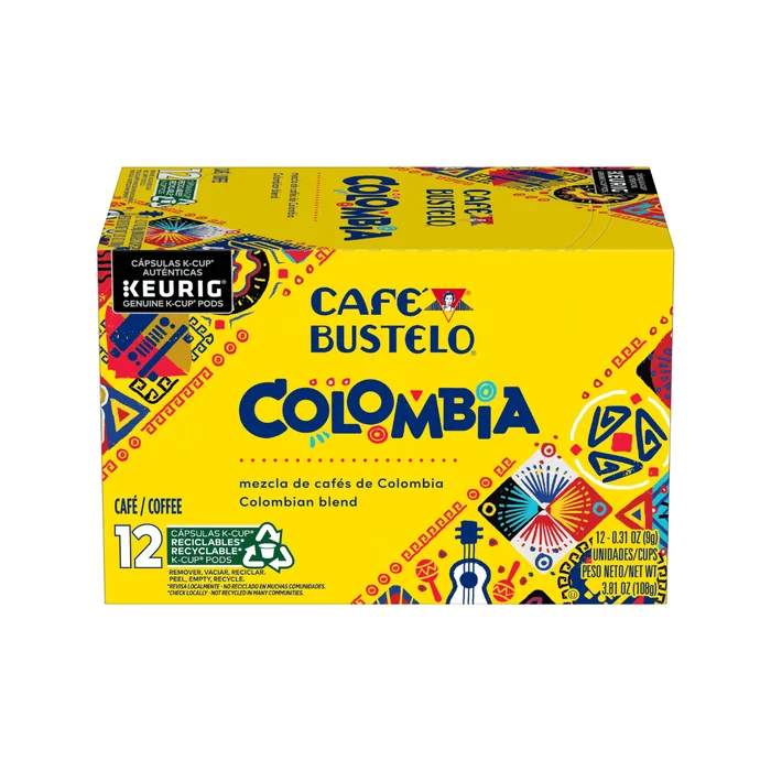 Café Bustelo Colombia Medium Roast Coffee, 72 Keurig K-Cup Pods
