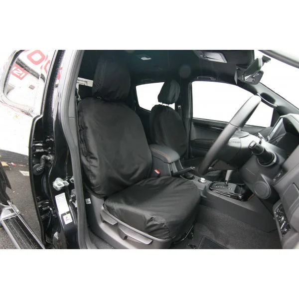 Car Seat Covers – Front Set – Black – Ford Ranger & Isuzu D-Max