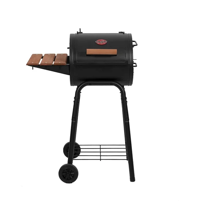 Char-Griller 18.5-in W Black Barrel Charcoal Grill