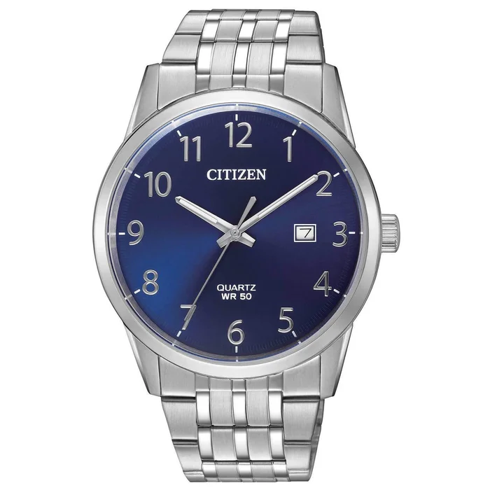 Citizen Men’s Bracelet Watch – Quartz Date Blue Dial Silver Steel | BI5000-52L