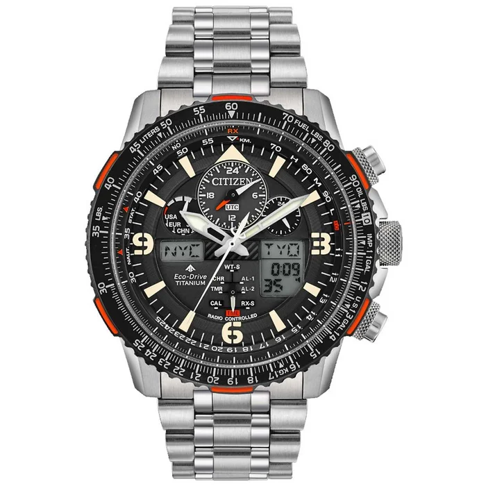Citizen Men’s Chrono Watch – Promaster Ana-Digi Dial Titanium Bracelet | JY8109-85E