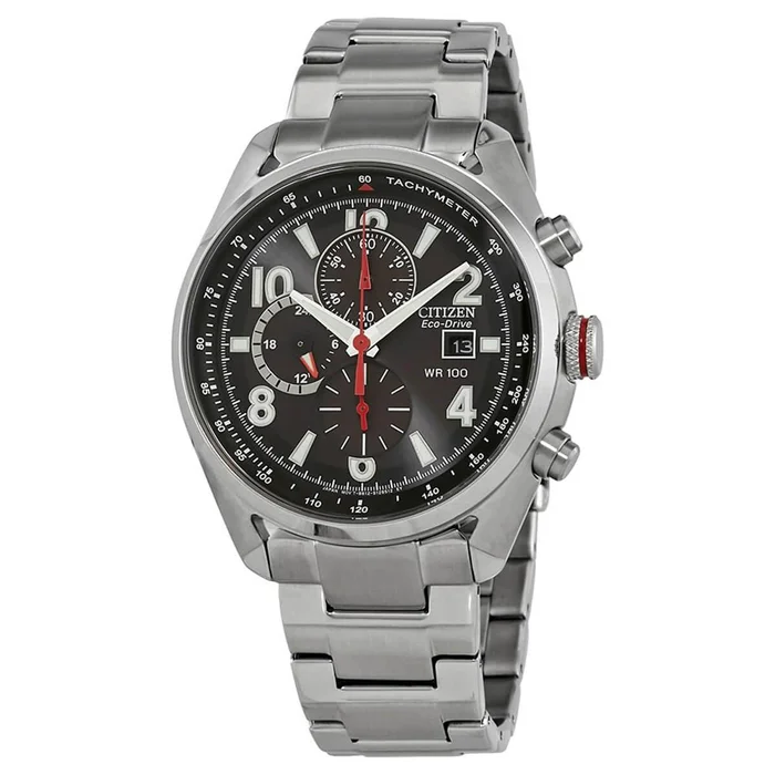 Citizen Men’s Chronograph Watch – Chandler Black Dial Steel Bracelet | CA0368-56E