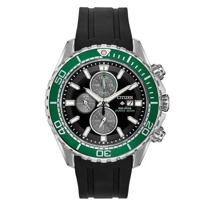 Citizen Men’s Chronograph Watch – Promaster Chrono Diver Black Strap | CA0715-03E
