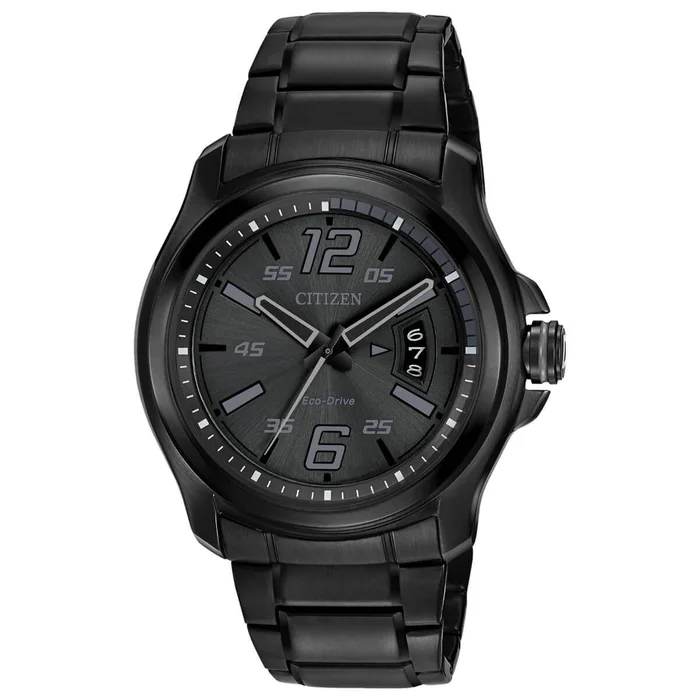Citizen Men’s Eco-Drive Watch – HTM Black Dial Bracelet | AW1354-82E