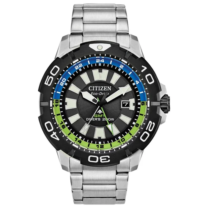 Citizen Men’s Eco-Drive Watch – Promaster GMT Silver Tone Bracelet | BJ7128-59G