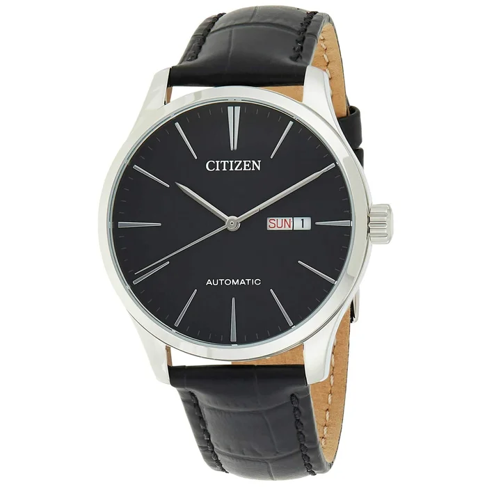 Citizen Men’s Watch – Automatic Day and Date Display Black Dial Strap | NH8350-08E
