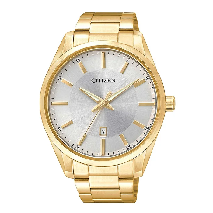 Citizen Men’s Watch – Japanese Quartz Silver Dial Yellow Gold Bracelet | BI1032-58A