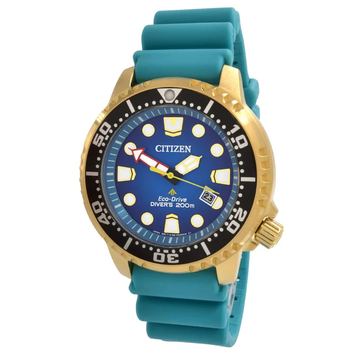 Citizen Men’s Watch – Promaster Dive Date Turquoise Polyurethane Strap | BN0162-02X