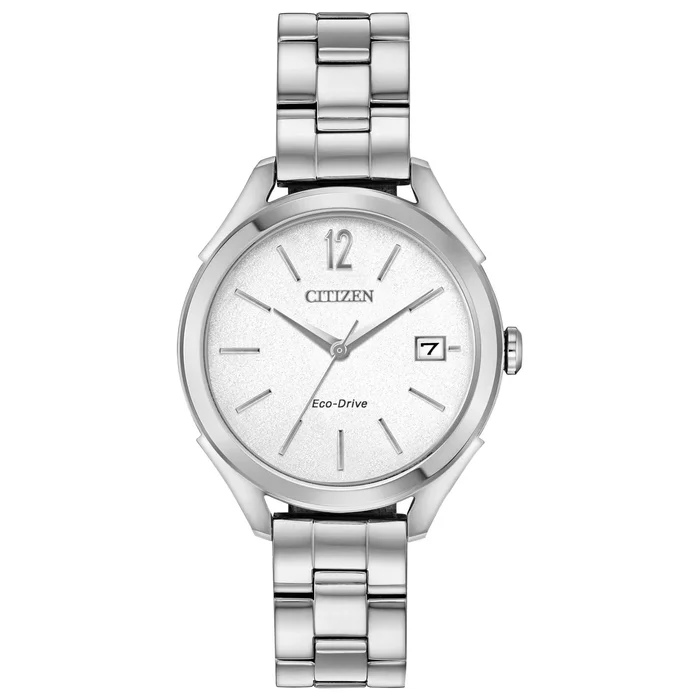 Citizen Women’s Eco Drive Watch – Drive Silver Tone Dial Steel Bracelet | FE6140-54A